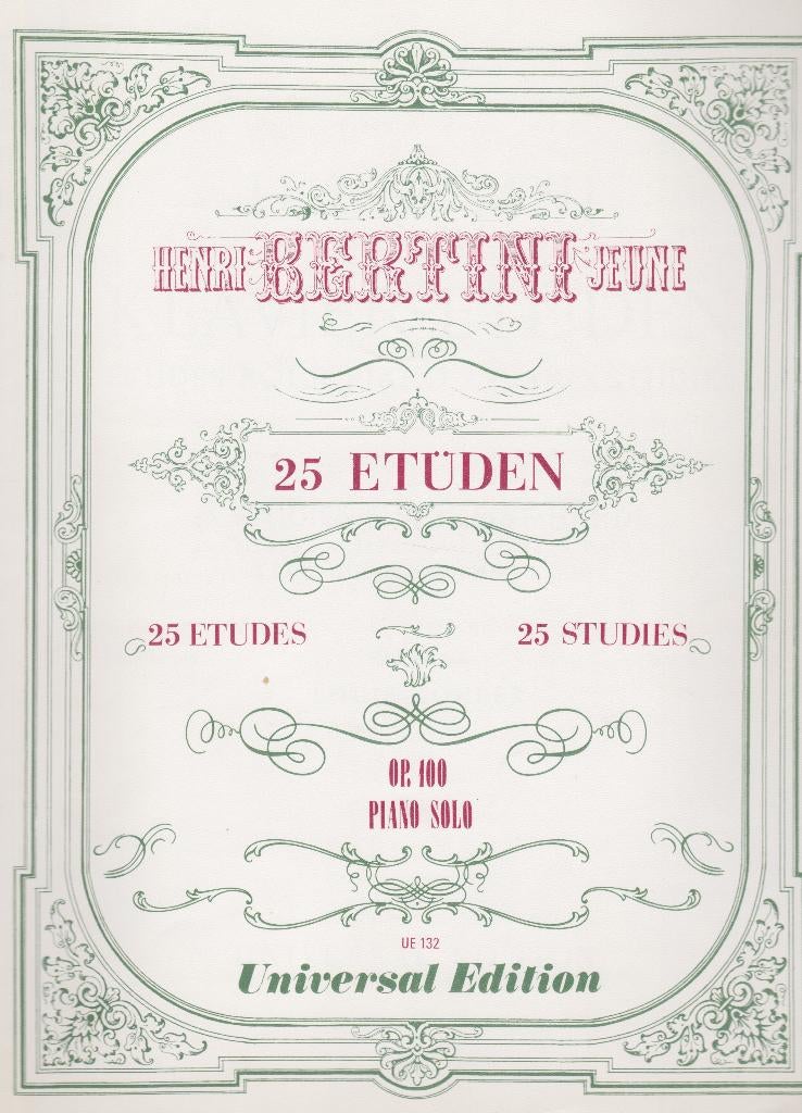 H.BERTINI - KLAVIER-ETUDEN / PIANO STUDIES, Gebruikt, Ophalen of Verzenden, Artiest of Componist, Piano