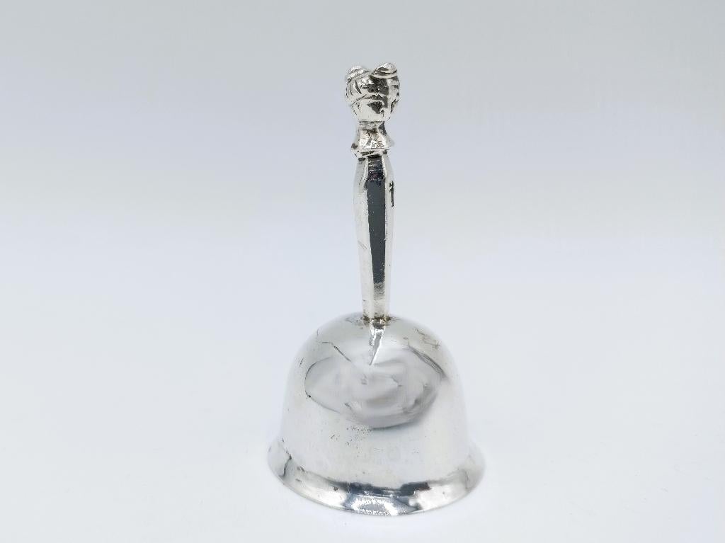 Zilveren miniatuur, tafelbel, Friesland, 19e eeuws, Antiek en Kunst, Verzenden, Zilver