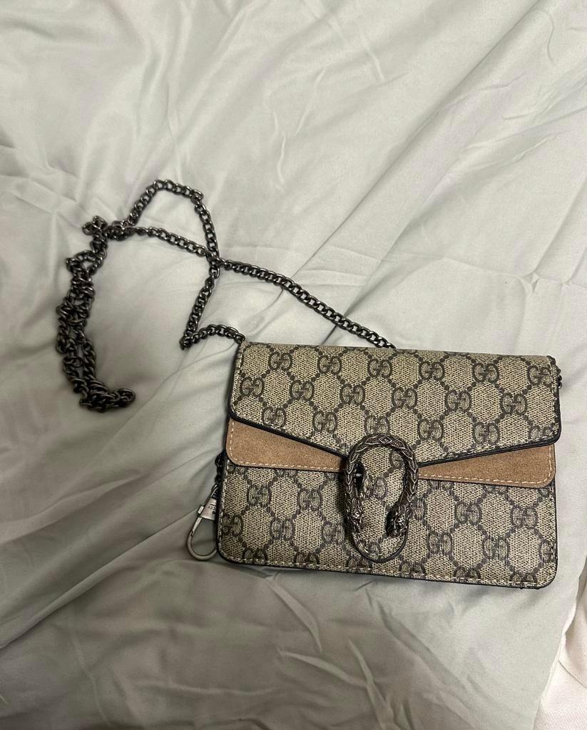 Gucci Mini Tasje, Sieraden, Tassen en Uiterlijk, Tassen | Damestassen, Ophalen of Verzenden, Zo goed als nieuw, Bruin, Schoudertasje