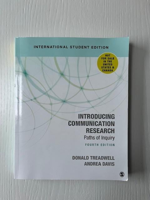 Introducing Communication Research 4th edition, Boeken, Studieboeken en Cursussen, Ophalen of Verzenden, Beta, Zo goed als nieuw