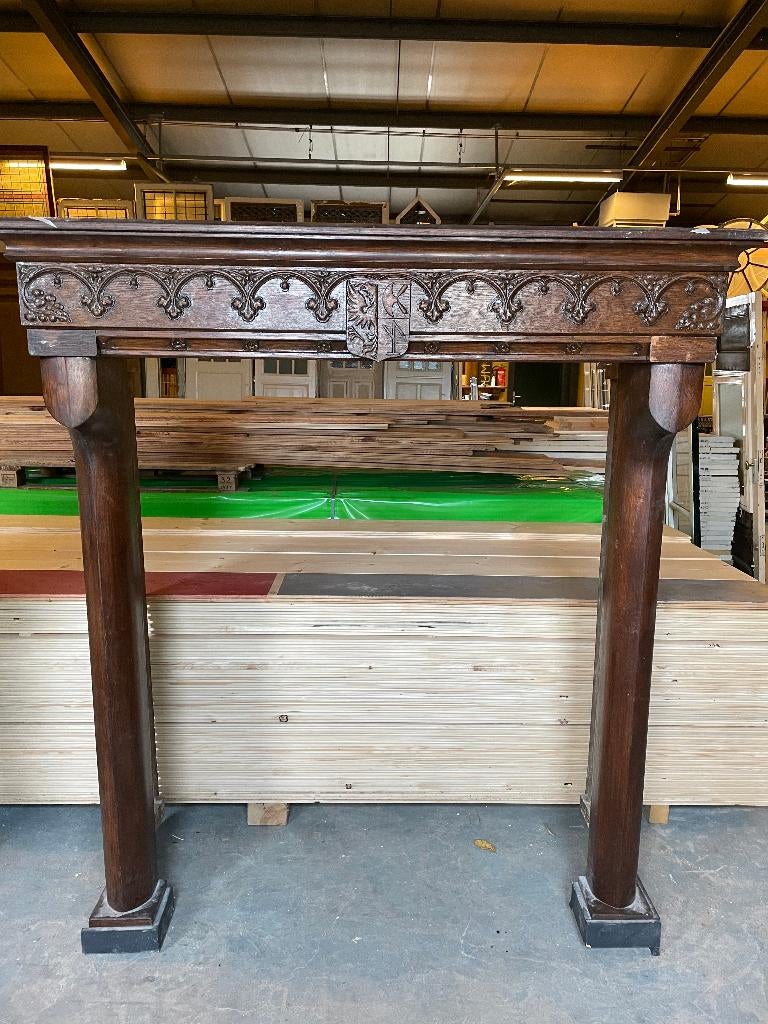 Antieke eiken houten schouw 180x70x160 hxdxbr., Ophalen