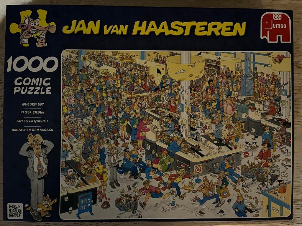 Jan van Haasteren - Kassa erbij - 1000 stukjes - Compleet, Ophalen of Verzenden, 500 t/m 1500 stukjes, Zo goed als nieuw, Legpuzzel