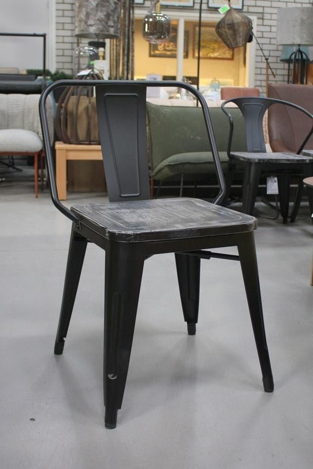 Hippe nieuwe eetkamerstoelen Tolix metaal hout industrieel, Ophalen, Nieuw, Hout, Vijf, Zes of meer stoelen