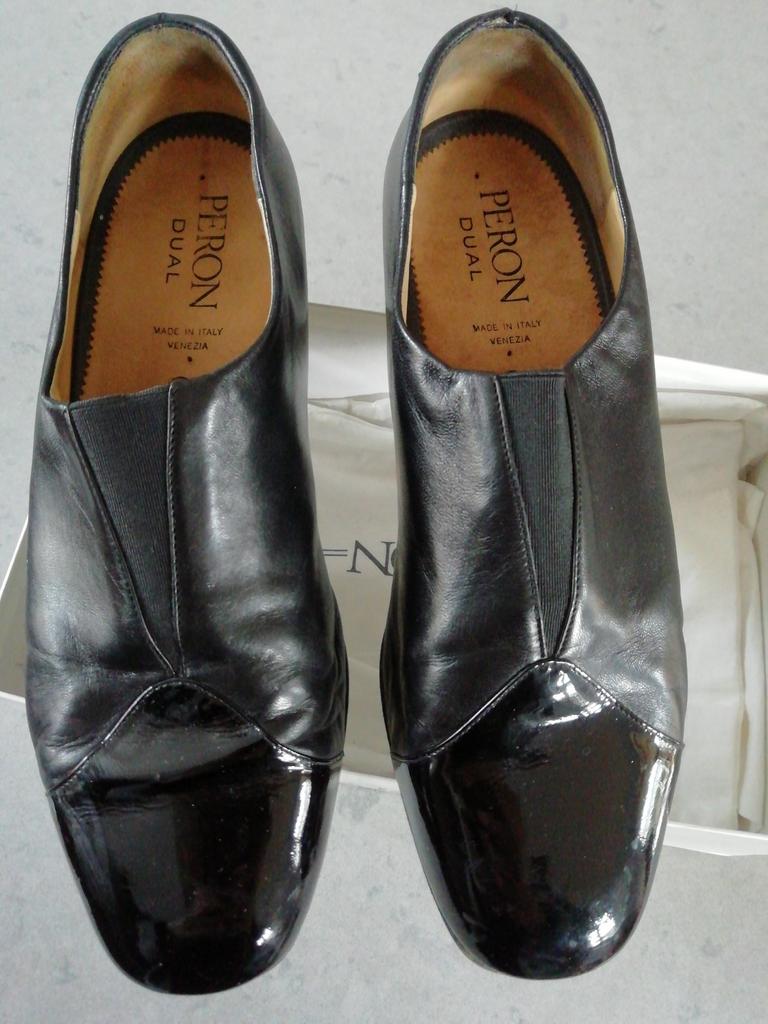 Elegante zwarte nette schoenen - Peron Dual - Maat 39, Ophalen of Verzenden, Zo goed als nieuw, Zwart