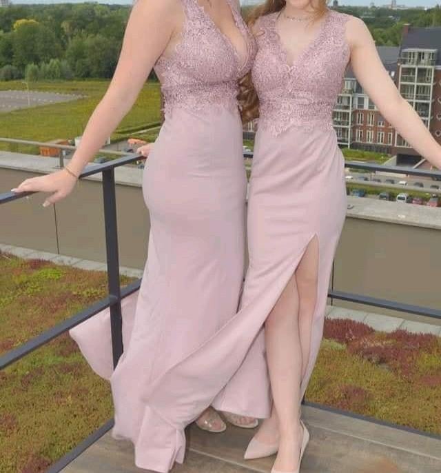 Twee mooie bruidsmeisjes jurken, maat XS en S, Roze, Bruidsmeisjeskleding, Ophalen of Verzenden, Onbekend