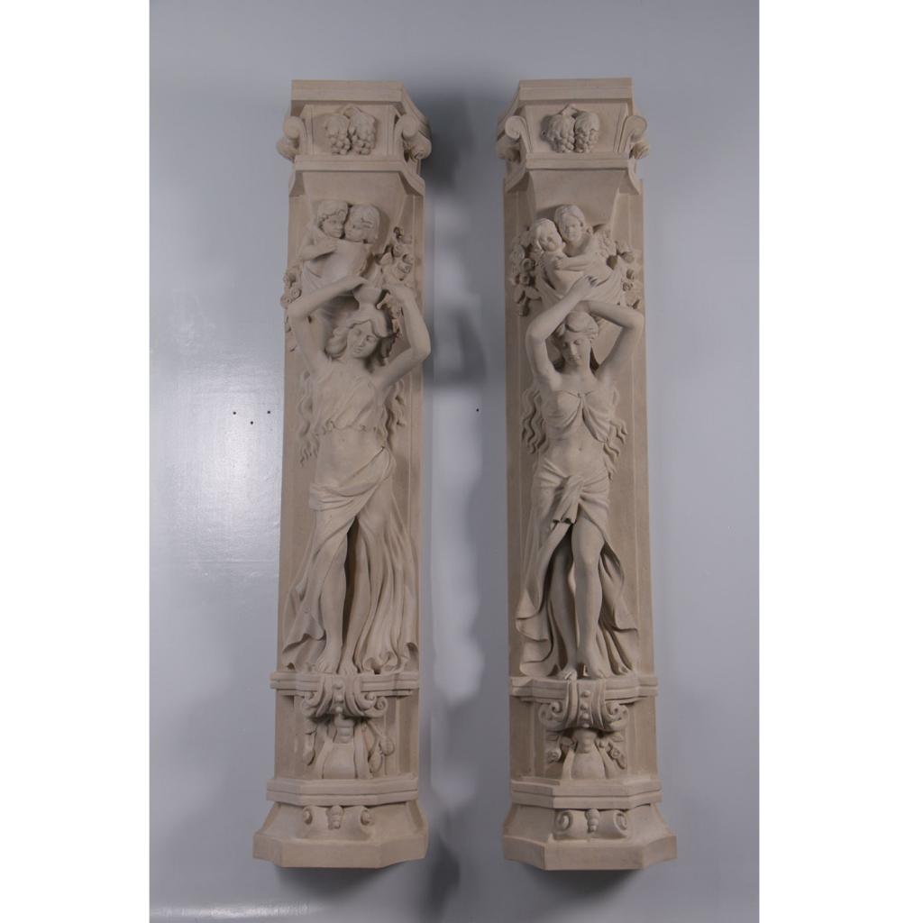 Roman Girl Bowl Pilaster - Pilaar set 2, Ophalen, HorecaBeelden, Nieuw, HorecaBeelden