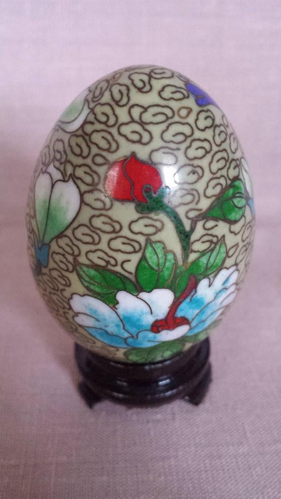 Cloisonné EI <> Tulpenboom BLOEM <> Chinees Sierei Hg 6,5 cm, Antiek en Kunst, Ophalen of Verzenden