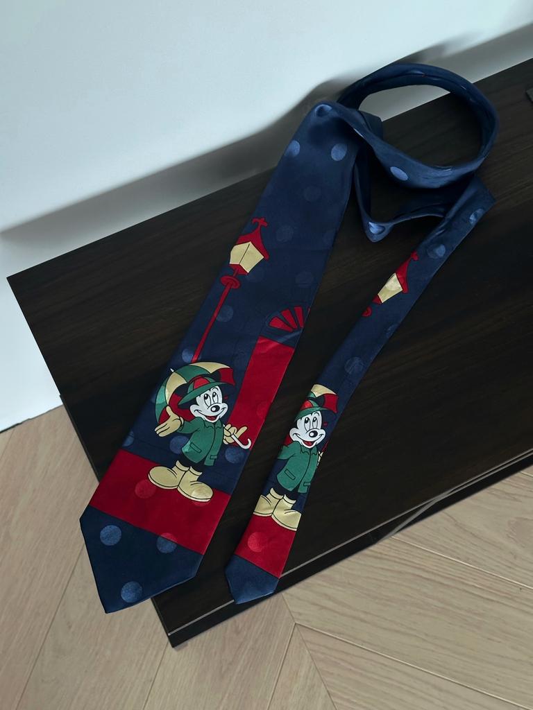 Disney Mickey Mouse stropdas, Ophalen of Verzenden, Zo goed als nieuw, Blauw, Met patroon