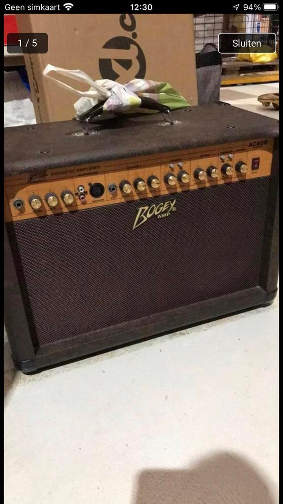 Bogey versterker. Compleet. Getest., Ophalen of Verzenden, Zo goed als nieuw, Minder dan 50 watt