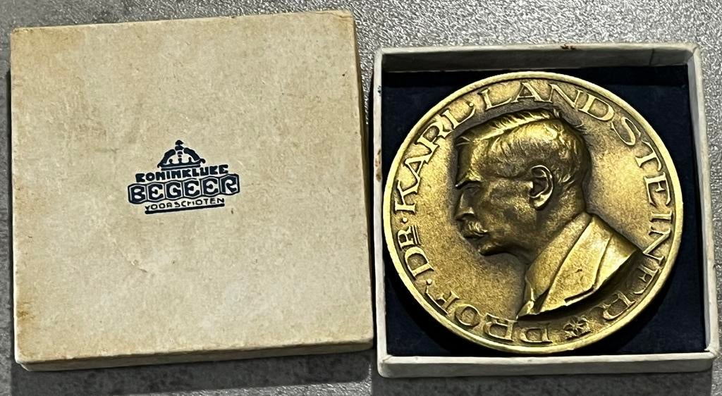 bronzen penning 1931 Landsteiner Ned. Roode Kruis, Postzegels en Munten, Penningen en Medailles, Ophalen of Verzenden, Brons, Nederland