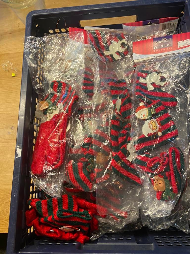 Partij Kerst winter ornamenten/hangers gebreid, Ophalen, Nieuw