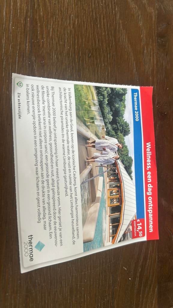 Wellness dag ontspannen bij thermae 2000 14,50 korting pp, Drie personen of meer, Kortingsbon, Spa of Sauna