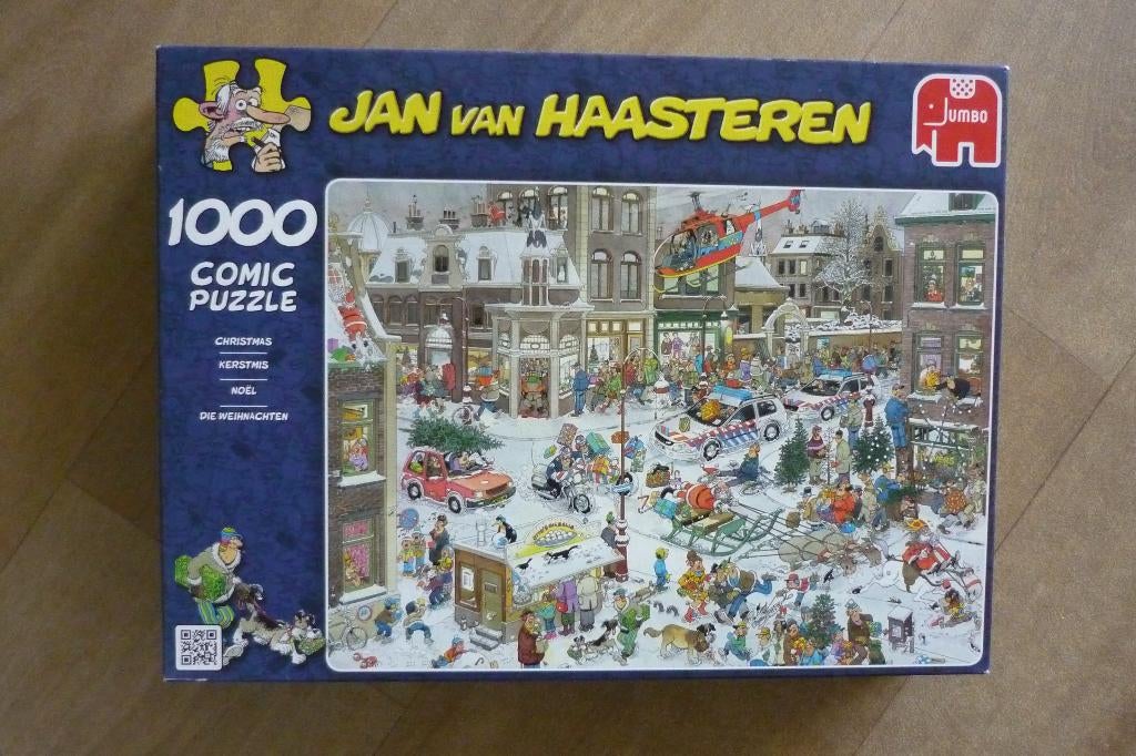 Jumbo Jan van Haasteren '' KERSTMIS '' 1000 - 1 stukje, Ophalen of Verzenden, 500 t/m 1500 stukjes, Gebruikt, Legpuzzel
