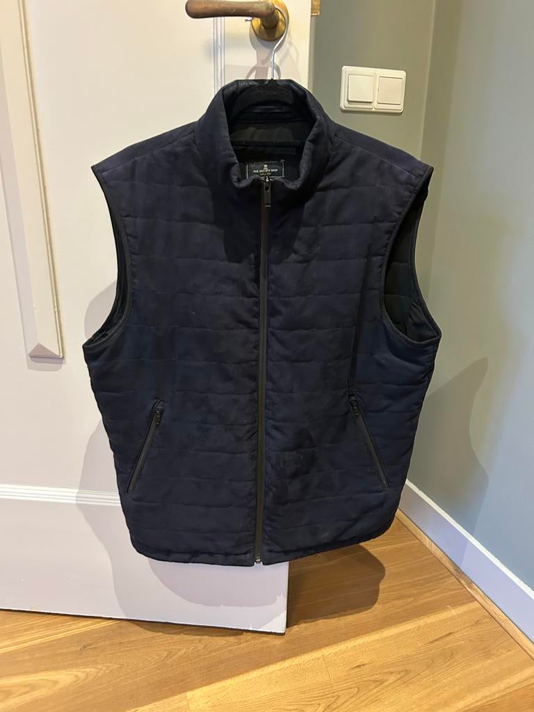 Donkerblauw Mouwloos Jasje - The society shop, Ophalen of Verzenden, Zo goed als nieuw, Maat 48/50 (M), Blauw