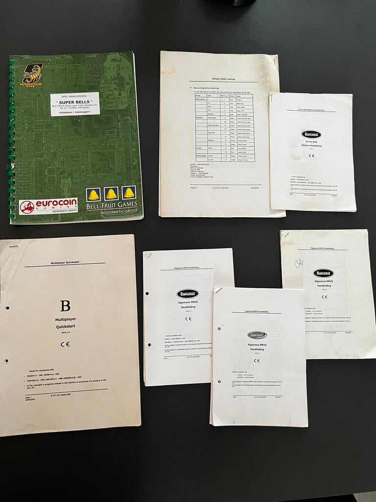 Gokkast handleidingen mpu5 go for gold, golden oldie, Euro, Ophalen of Verzenden