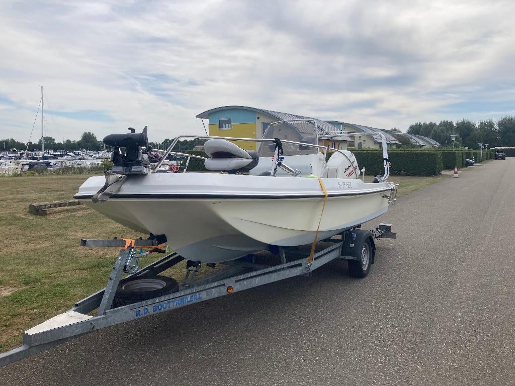 Dell Quay Dory 17 Johnson 115 pk- (vissen,watersport), Watersport en Boten, Vis- en Consoleboten, Ophalen, 10 tot 30 pk, Gebruikt