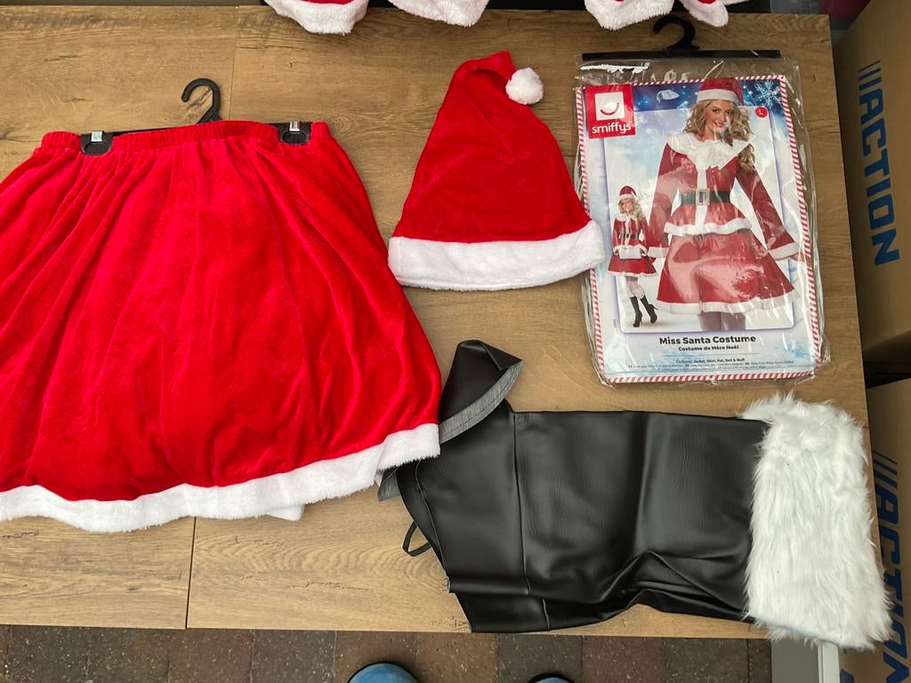 Nieuw zgan Kerst vrouw pak kostuum maat Large, Ophalen, Carnaval, Maat 42/44 (L), Nieuw