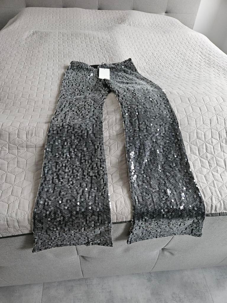 Zara flairbroek met pailletten maat M, Maat 38/40 (M), Zwart, Nieuw, Ophalen of Verzenden