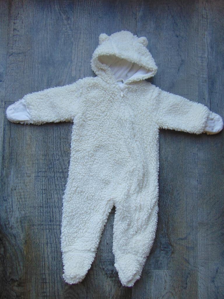 Prénatal newborn berenpak teddy lange mouwen effen wit 56, Ophalen of Verzenden, Zo goed als nieuw, Prenatal, Pakje