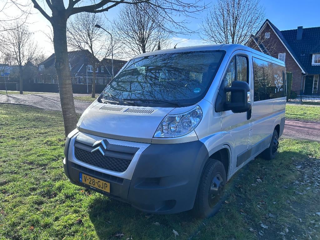 Citroën Jumper L1H1 2013 Zilver-Rolstoelbus 4+1, Auto's, 2387 kg, 4 cilinders, Citroën, 14 km/l