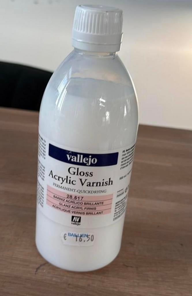Vallejo gloss acrylic varnish 500ml, Ophalen of Verzenden, Groter dan 1:32