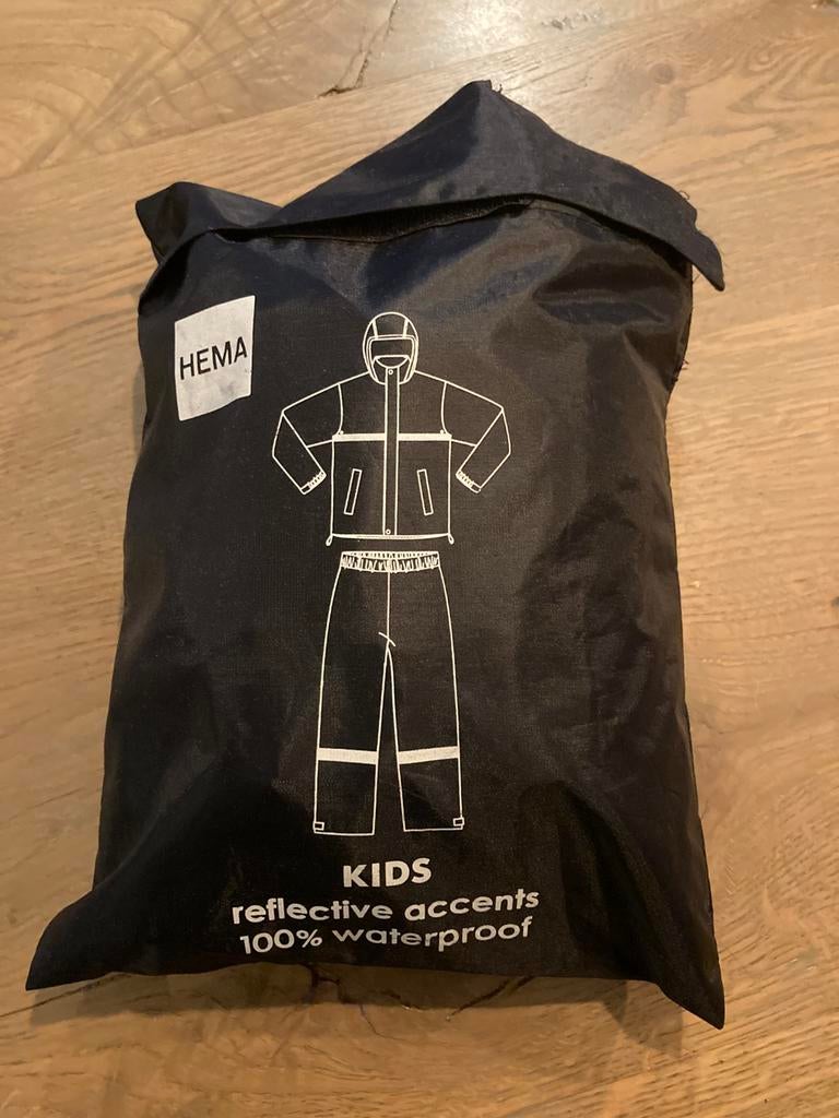 Regenpak Hema 122/128, Caravans en Kamperen, Regenkleding, Ophalen of Verzenden, Zo goed als nieuw, Regenpak, Kinderen