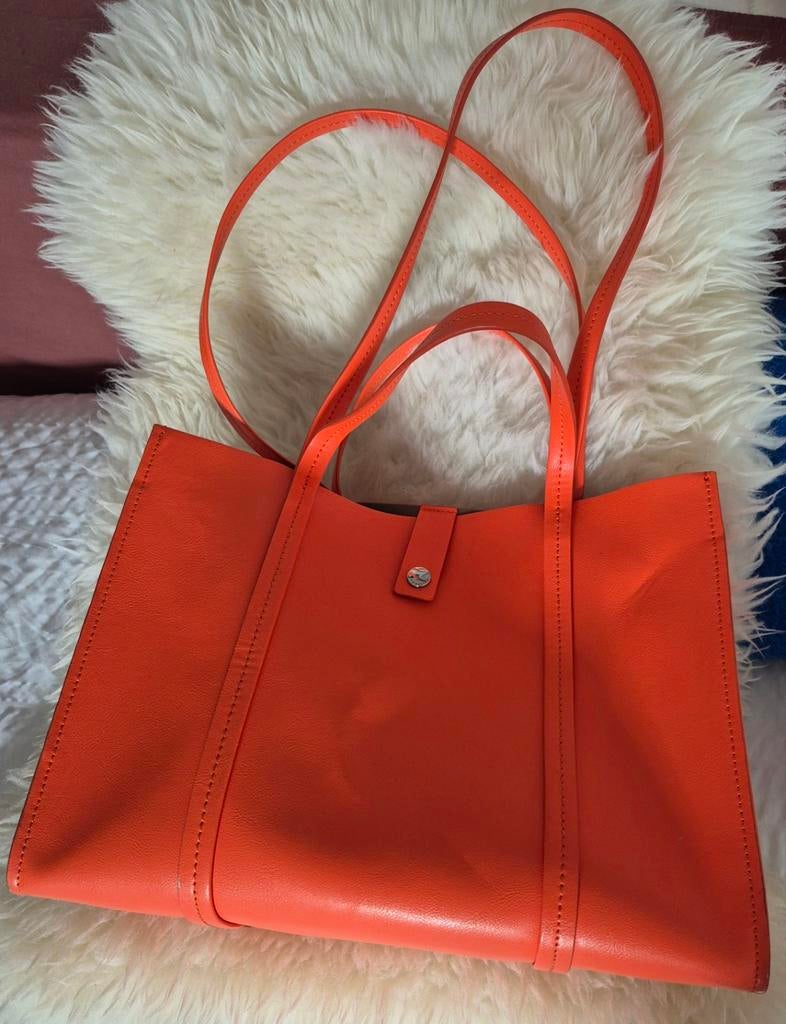 Oranje tas van leder, bimba y lola, Ophalen, Zo goed als nieuw, Oranje