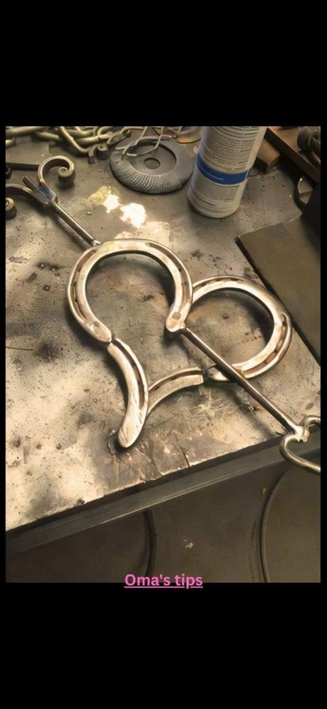 Handgemaakte decoratie van hoefijzers, Ophalen of Verzenden