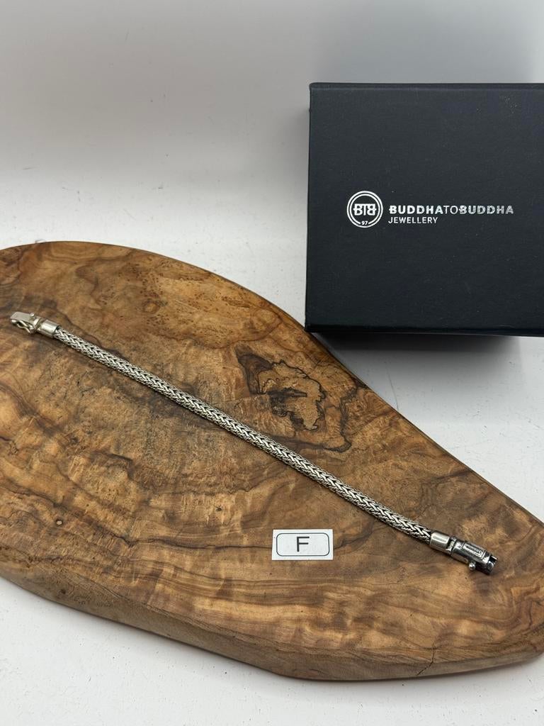 “ELLEN LIMITED” buddha to buddha 21,5cm• Maat: F “GEPOLIJST”, Ophalen of Verzenden, Zo goed als nieuw, Zilver, Zilver