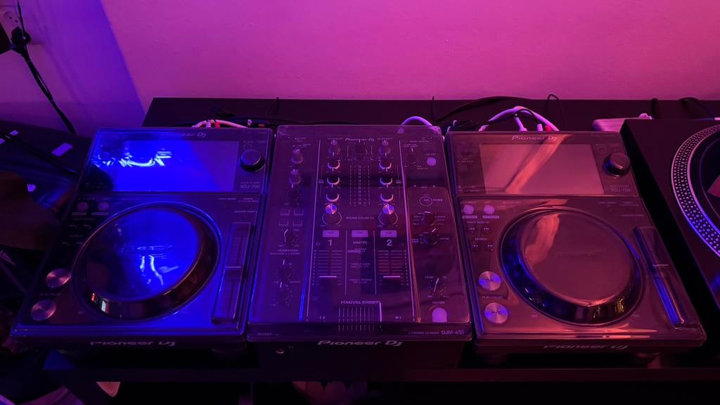 2x Pioneer XDJ-700 + DJM-450 set, Muziek en Instrumenten, Dj-sets en Draaitafels, Zo goed als nieuw, Overige merken, Ophalen