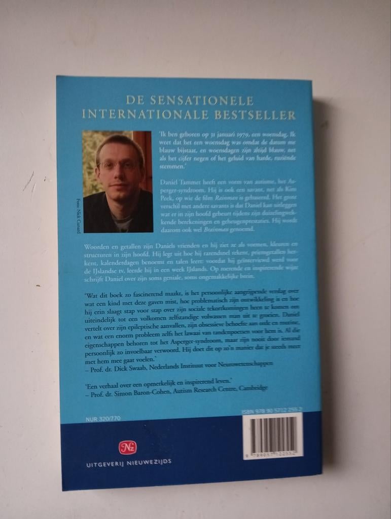 Daniel Tammet - Op een blauwe dag geboren, Ophalen of Verzenden, Zo goed als nieuw, Daniel Tammet