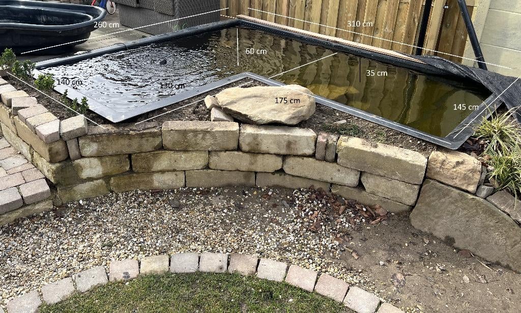 Vijver Polyester - 3072 Liter, Ophalen, Zo goed als nieuw