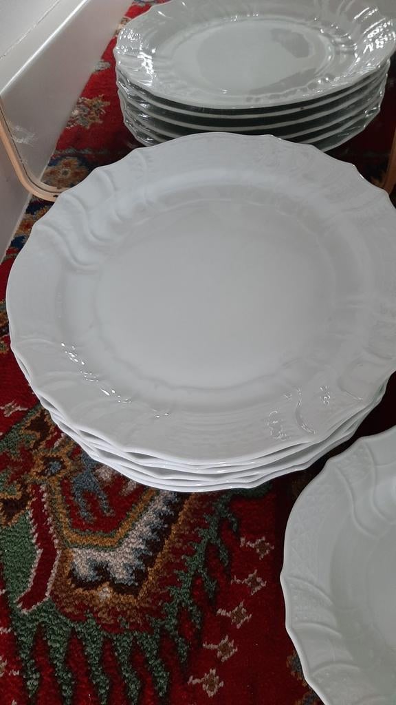 6 x Hutschenreuther Lorenz Onderbord - 32.5 cm, Huis en Inrichting, Gebruikt, Ophalen of Verzenden, Bord(en), Overige stijlen