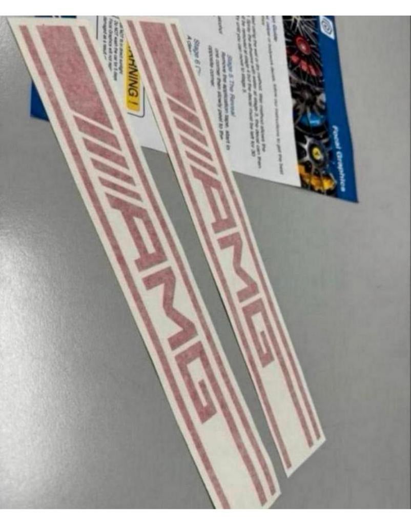 Mercedes A45 SPOILER Stickers AMG Vinyl 2X Sticker Logo ROOD, Ophalen of Verzenden, H, H, H