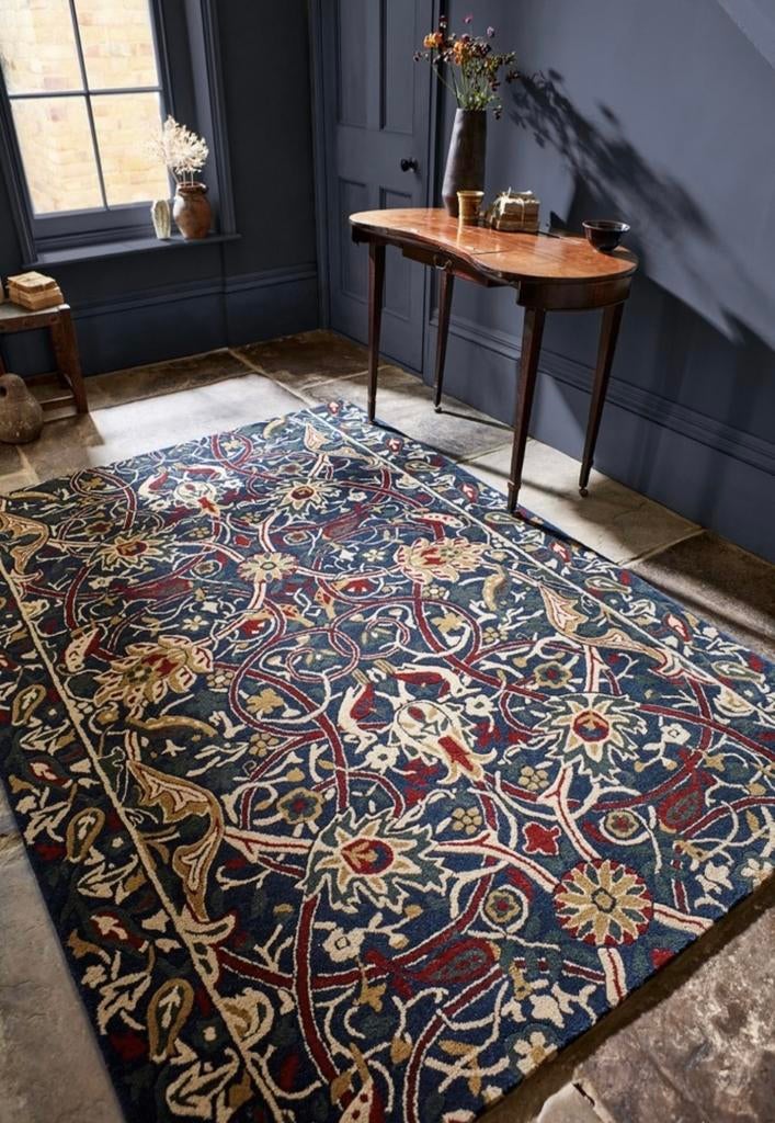 Brink en Campman Morris & Co Bullerswood tapijt Indigo red, Ophalen, Overige kleuren, Rechthoekig, Nieuw