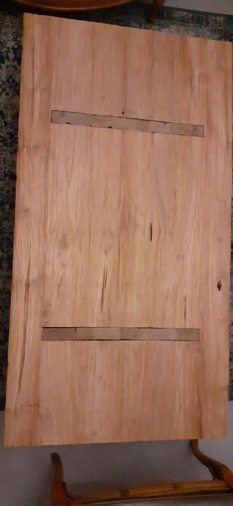 Salon tafel massief teakhout demontabel (238), Ophalen, Gebruikt, 100 tot 150 cm, Teakhout