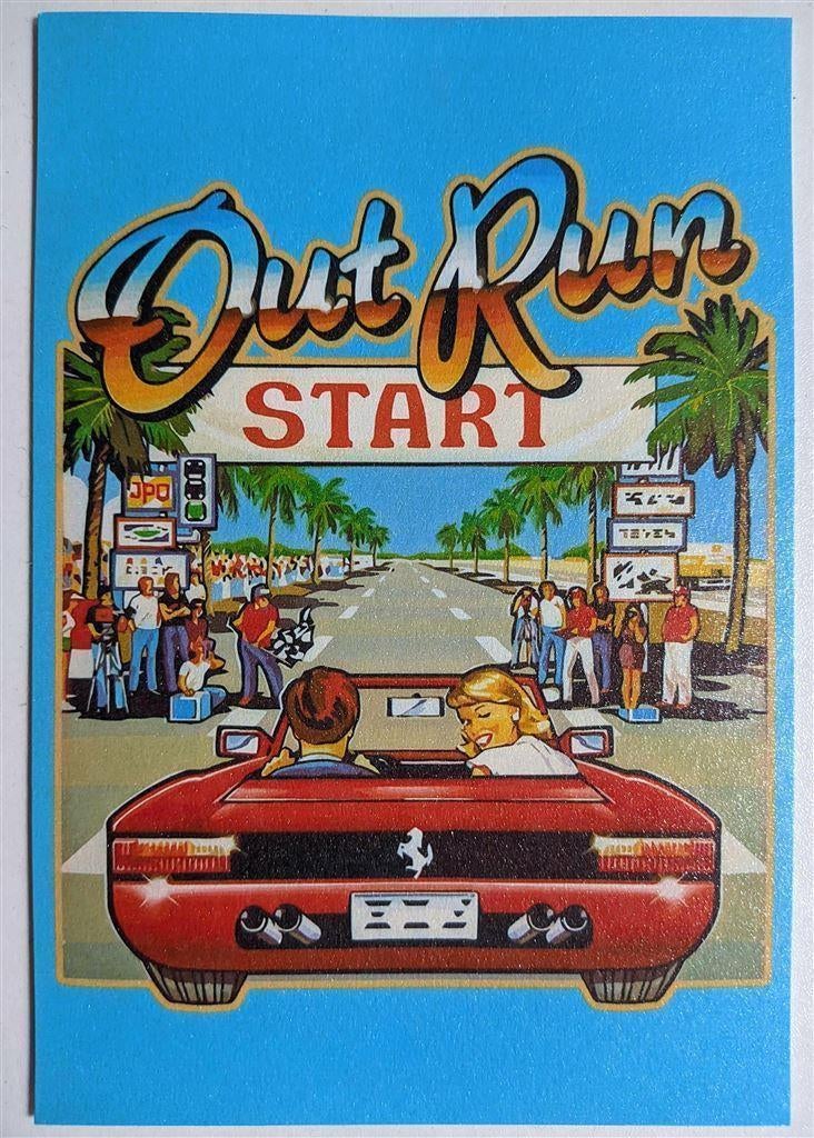 SEGA OUTRUN Parelglans Videogame Ansichtkaart, Ophalen of Verzenden, Voor 1920, Ongelopen, Sterren en Beroemdheden