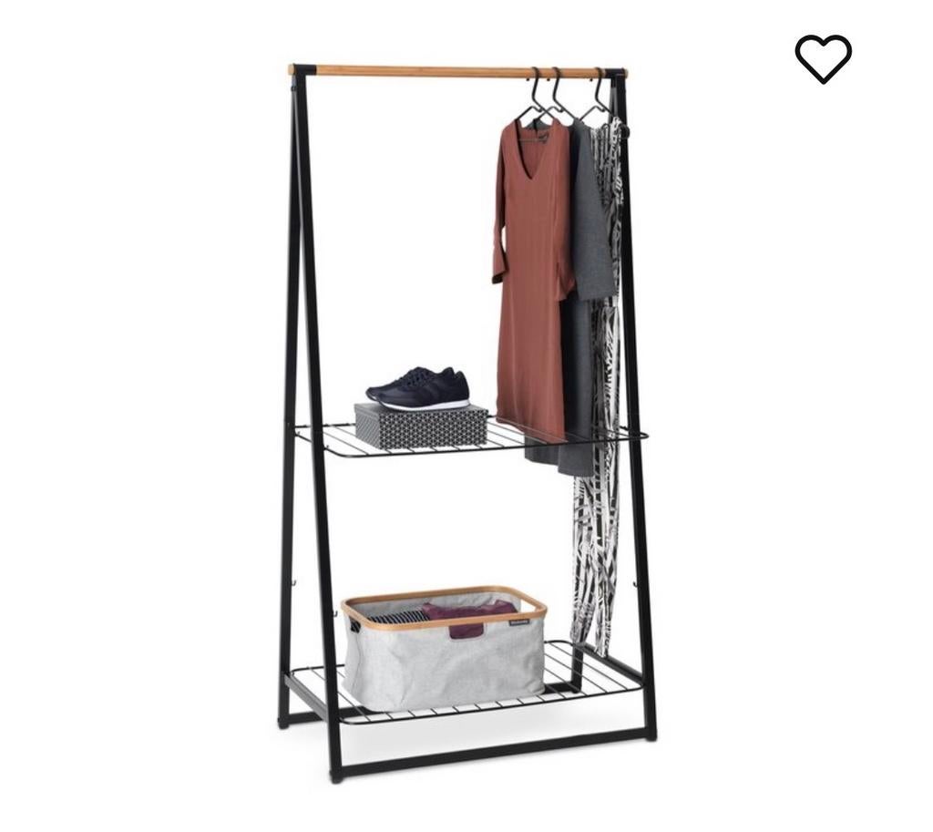 Mooie Brabantia Linn Wasrek - zwart Kledingrek met 2 planken, Ophalen, Gebruikt