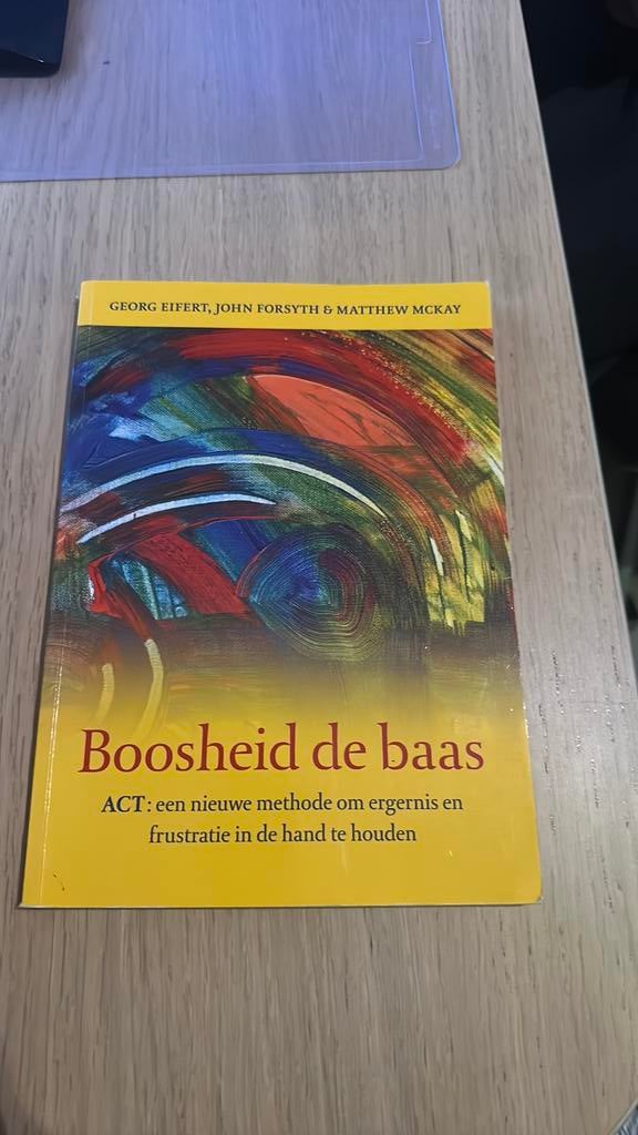 John P. Forsyth - Boosheid de baas, Boeken, Psychologie, Ophalen of Verzenden, John P. Forsyth; Georg H. Eifert; Matthew MacKay