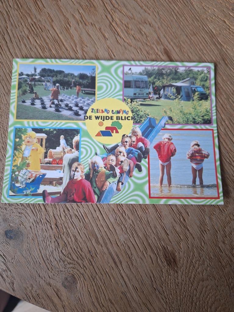 Ansichtkaart Camping De Wijde Blik, Zeeland (Gelopen), Ophalen of Verzenden, 1980 tot heden, Gelopen, Zeeland