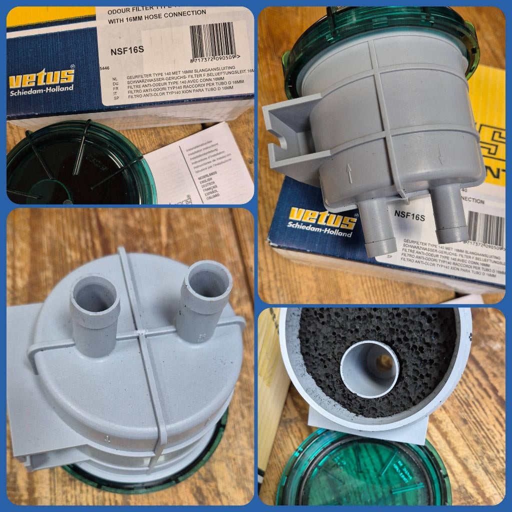 Vetus Geurfilter NSF16S, Ophalen of Verzenden, Nieuw, Kombuis en Sanitair, Zeilboot of Motorboot