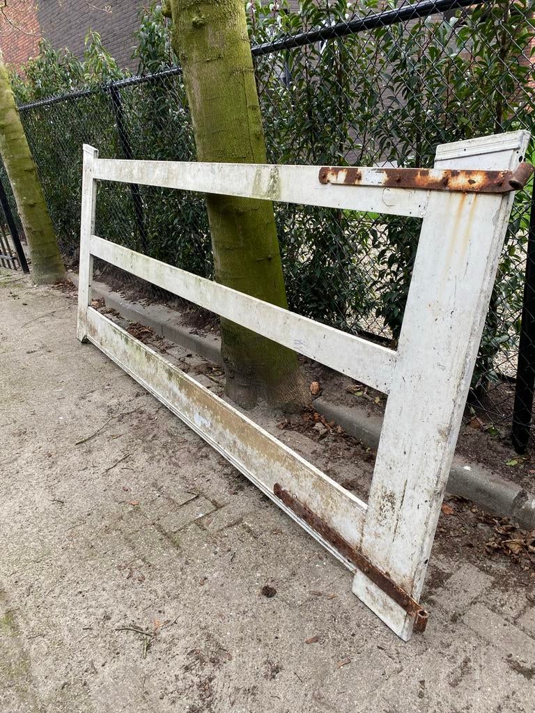 Aluminium poort 305x125cm - Gebruikt, Tuin en Terras, Tuinhekken en Hekwerk, Ophalen, Met poort, Gebruikt, Aluminium