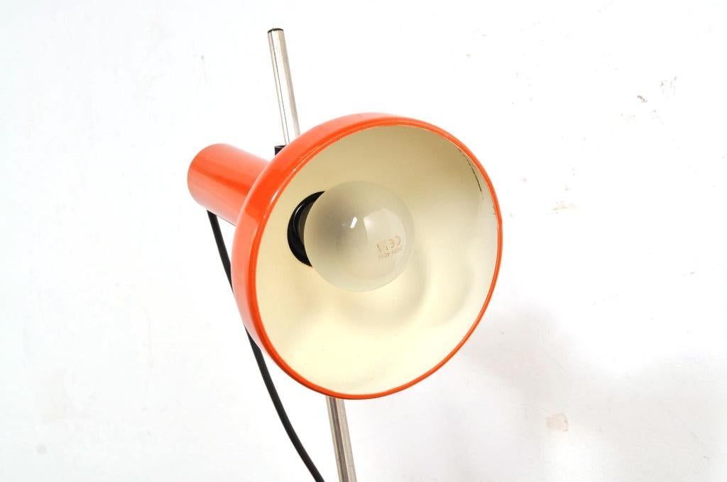 Vintage tafellamp orange lamp bureaulamp jaren 60, Ophalen of Verzenden, Gebruikt, 50 tot 75 cm