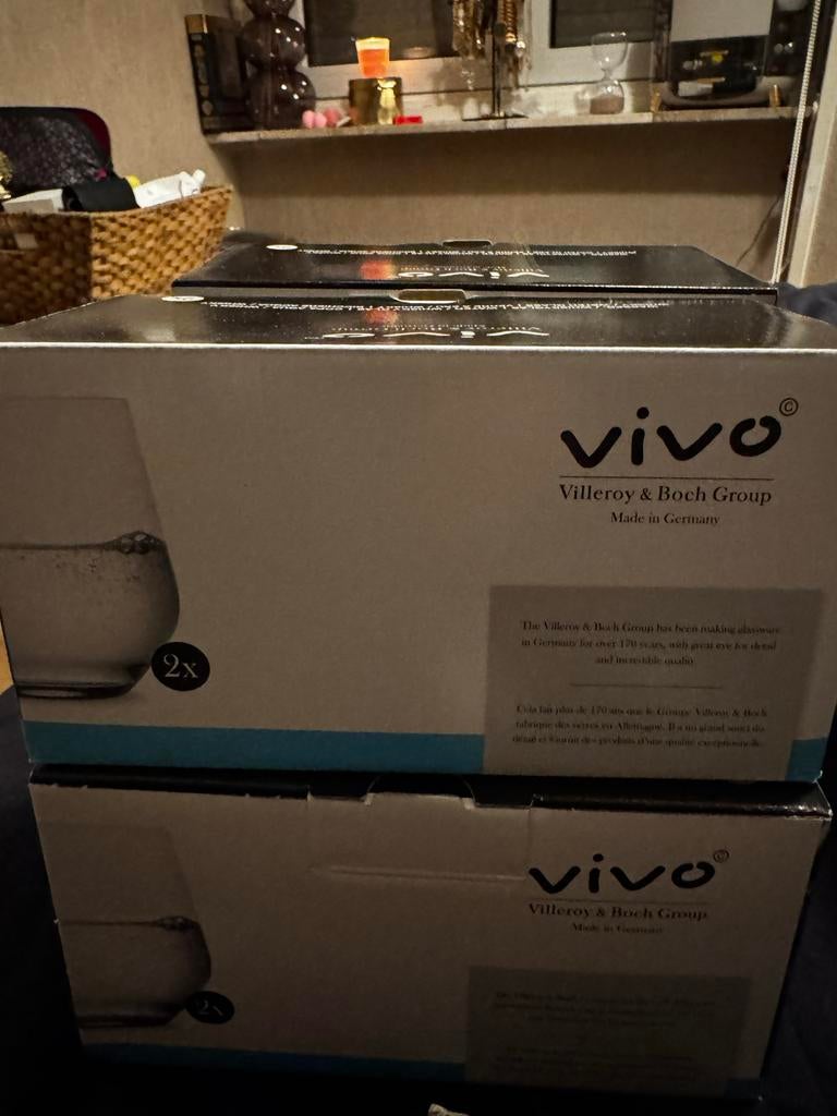 VIVO WATER/WHISKYGLAS 8X, Ophalen, Nieuw, Overige merken, Glas
