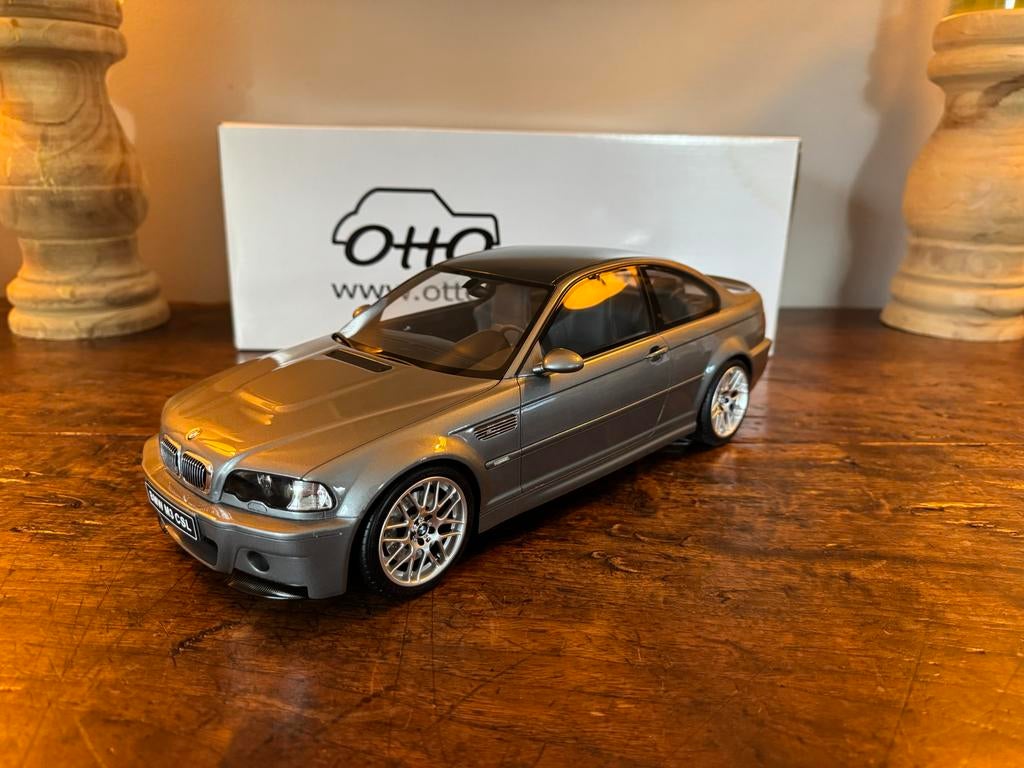 BMW E46 M3 CSL Schaalmodel 1:12 - Otto Mobile (813/2000), Ophalen of Verzenden, Zo goed als nieuw, 1:9 t/m 1:12, Auto