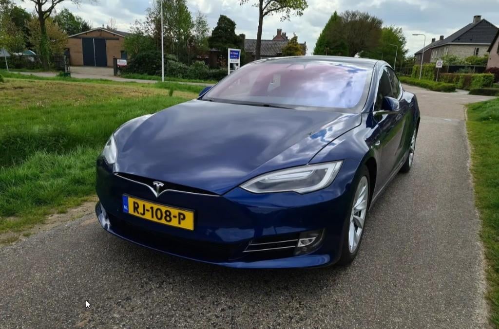 Tesla Model S 2017 Blauw, Automaat, 110 €/maand, Elektrisch, Vierwielaandrijving