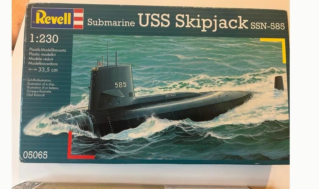 Revell USS Skipjack SSN-585 onderzeeër 1:230, Ophalen of Verzenden, Nieuw, 1:200 of kleiner, Revell