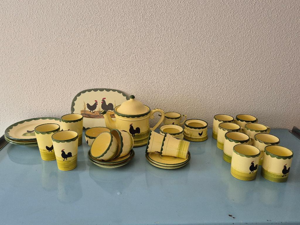 kip en haan servies zeller, Gebruikt, Overige typen, Ophalen of Verzenden, Overige stijlen