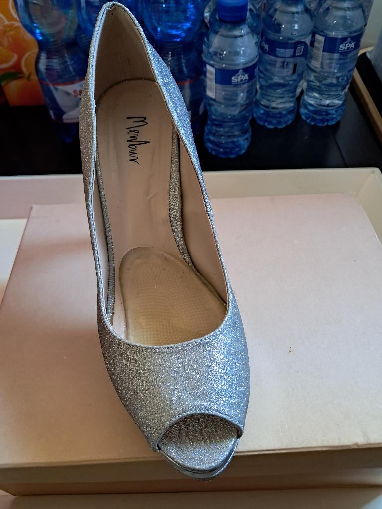 Glitter pumps, Ophalen, Pumps, Zwart, Zo goed als nieuw