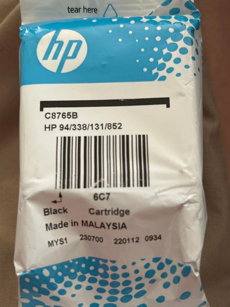 HP C8765B Zwarte Inktcartridge - Origineel, Verzenden, Nieuw, Cartridge